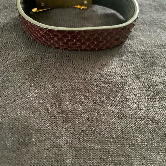 Celine python gold-plated/ brass thin cuff - Picture 7 of 9